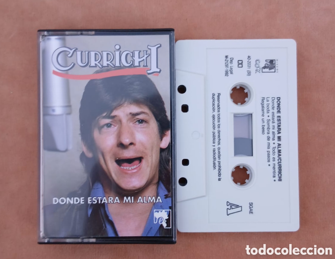 Casetes antiguos: CURRICHI - D&Oacute;NDE ESTAR&Aacute; MI ALMA - CASETE
