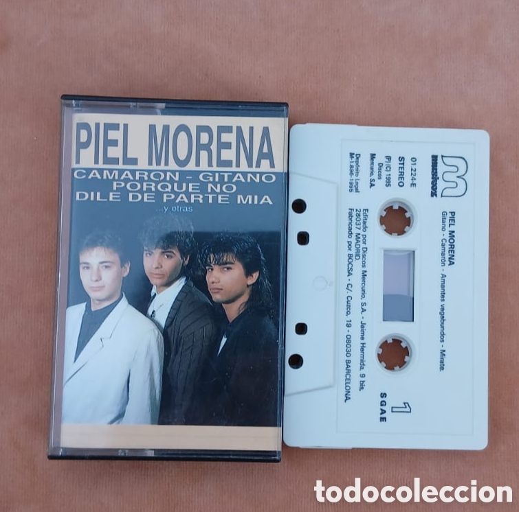 Casetes antiguos: PIEL MORENA - CAMAR&Oacute;N, GITANO, PORQUE NO, DILE DE PARTE MIA - CASETE