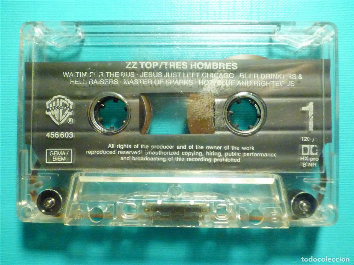 Casetes antiguos: Cinta Cassette - Casete - ZZ Top - Tres Hombres - Warner 1980 - Heavy Metal - Sin Car&aacute;tula