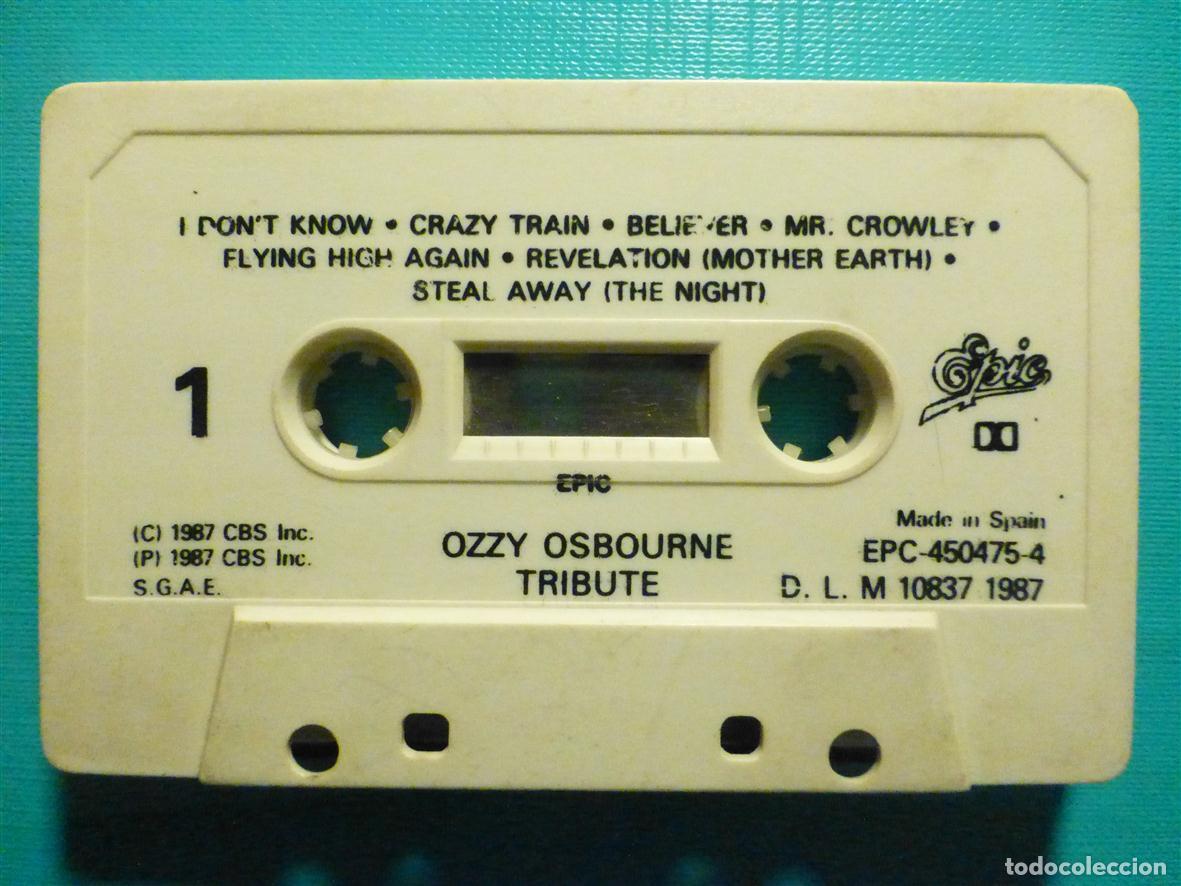 Casetes antiguos: Cinta Cassette - Casete - Ozzy Osbourne - Tribute - Epic 1987 - Heavy Metal - Sin Car&aacute;tula