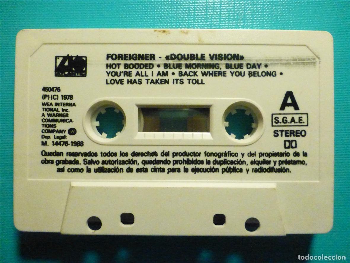 Casetes antiguos: Cinta Cassette - Casete - Foreigner - Double Vision - Wea 1988 - Heavy Metal - Sin Car&aacute;tula