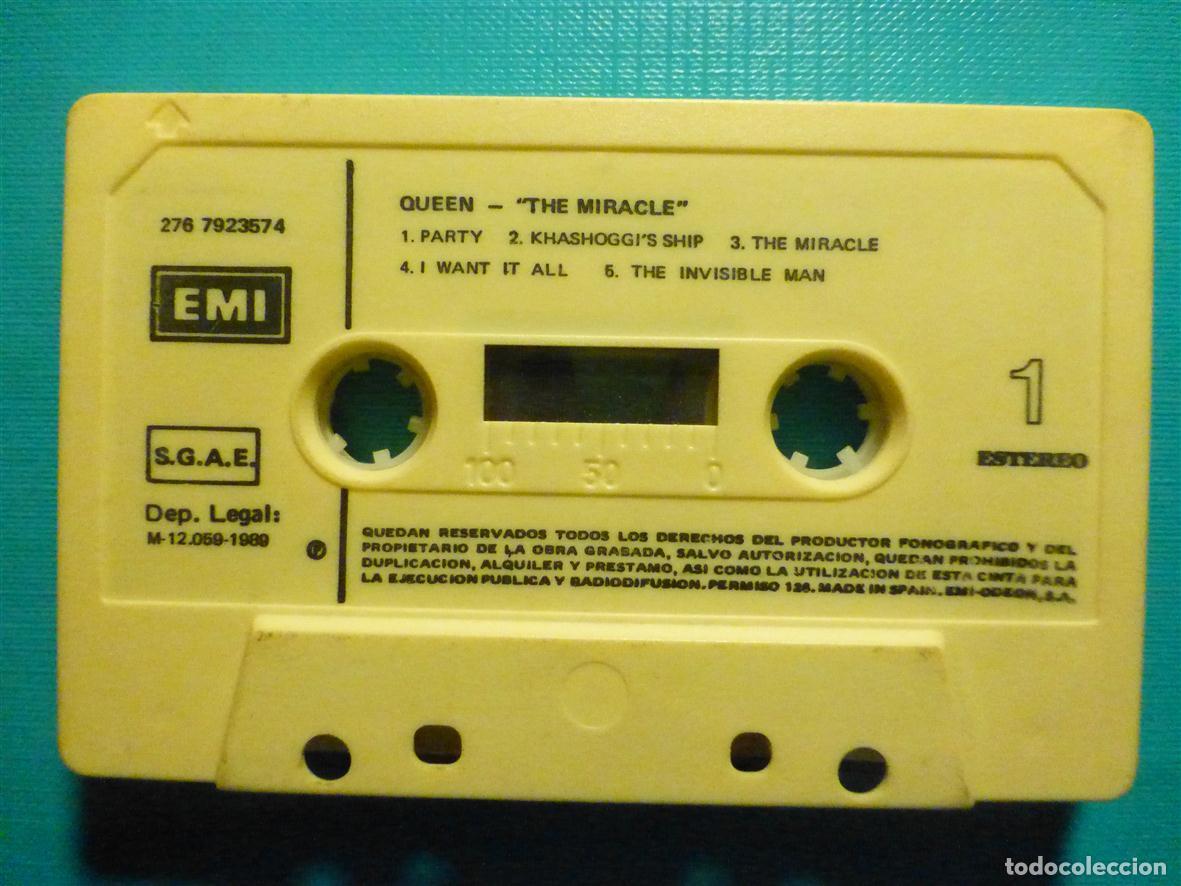 Casetes antiguos: Cinta Cassette - Casete - Queen - The Miracle - Emi 1989 - Heavy Metal - Sin Car&aacute;tula