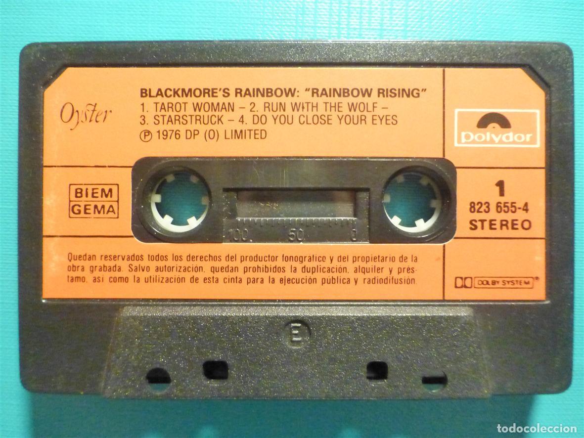 Casetes antiguos: Cinta Cassette - Casete - Blackmore&acute;s Rainbow - Rissing - Polydor 1990 - Heavy Metal, Sin Car&aacute;tula