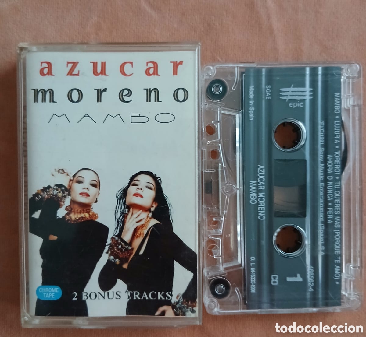 Casetes antiguos: AZ&Uacute;CAR MORENO &bull; MAMBO &bull; EPIC &bull; CASETE﻿