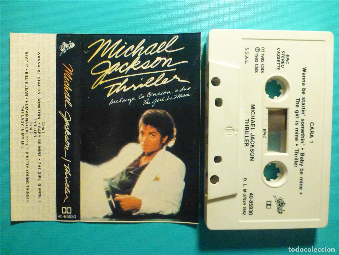 Casetes antiguos: Cinta Cassette - Casete - Michael Jackson - Thriller - Epic - A&ntilde;o 1982