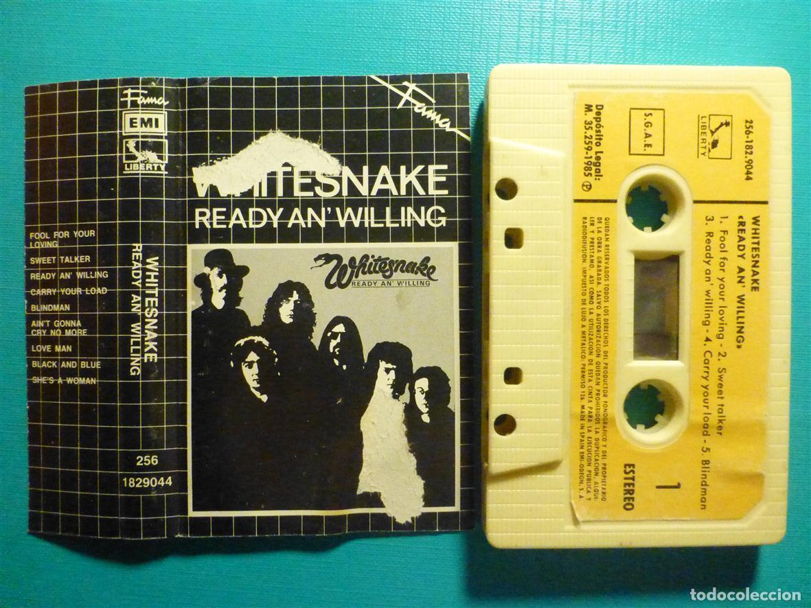 Casetes antiguos: Cinta Cassette, Casete - Whitesnake - Ready An&acute;Willing - Liberty 1985 - Heavy Metal _ Rock Duro
