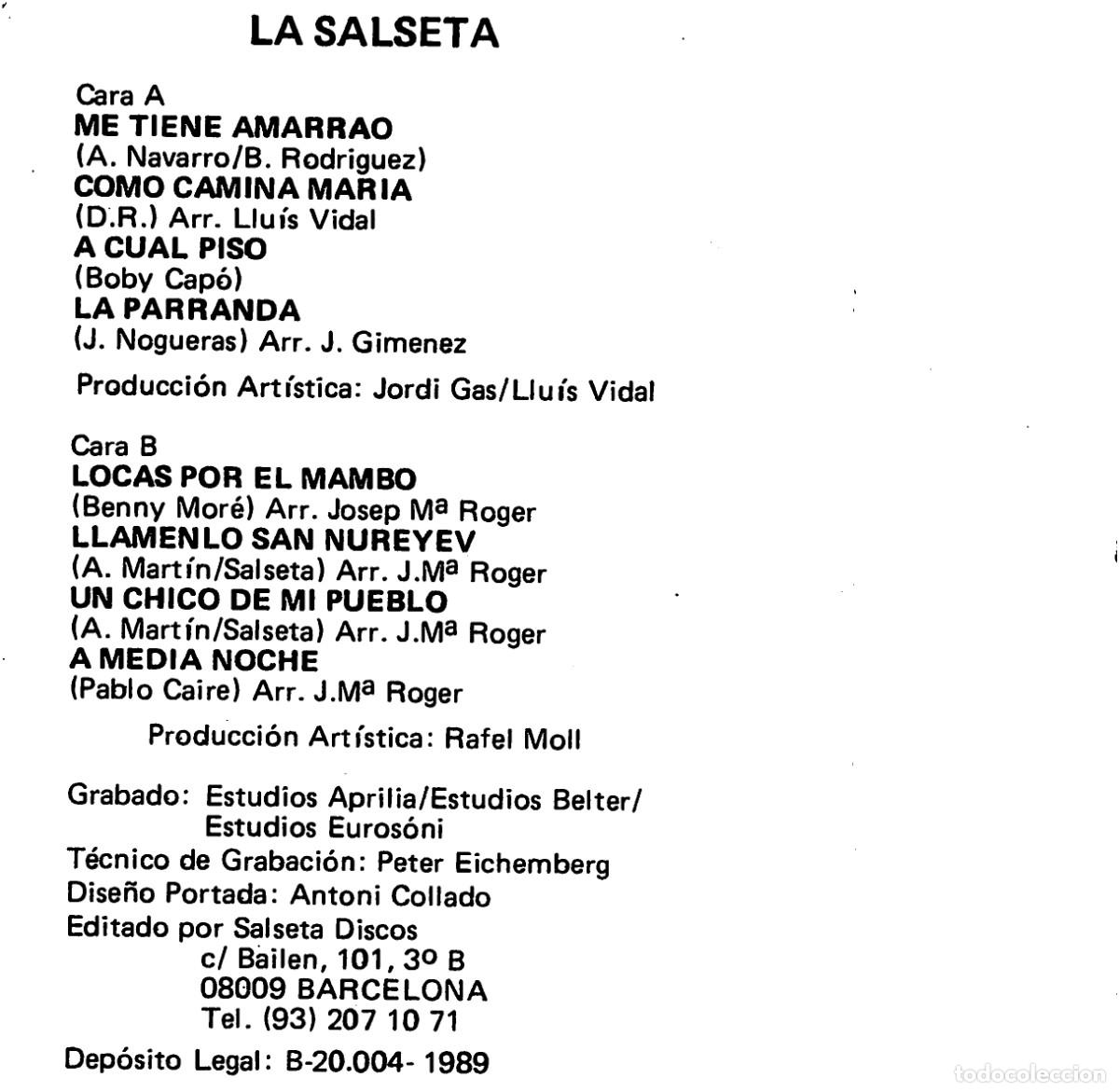 Casetes antiguos: La Salseta del Poble Sec - De Parranda (Cassette) - Foto 3