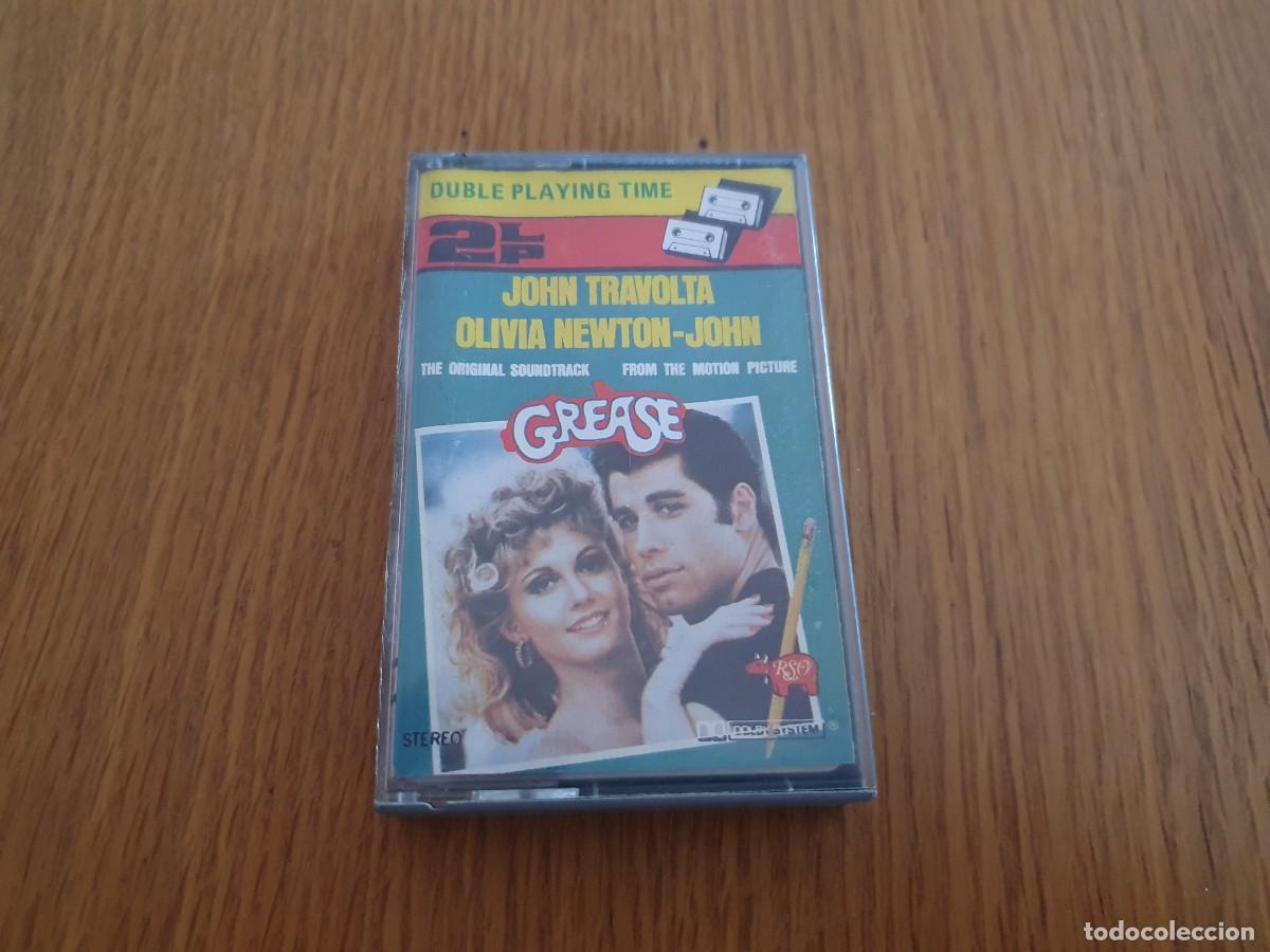 Casetes antiguos: GREASE - JOHN TRAVOLTA + OLIVIA NEWTON JOHN - CASETE RSO 1978 - BSO CINE CLASICO 70'S - ROCK N ROLL
