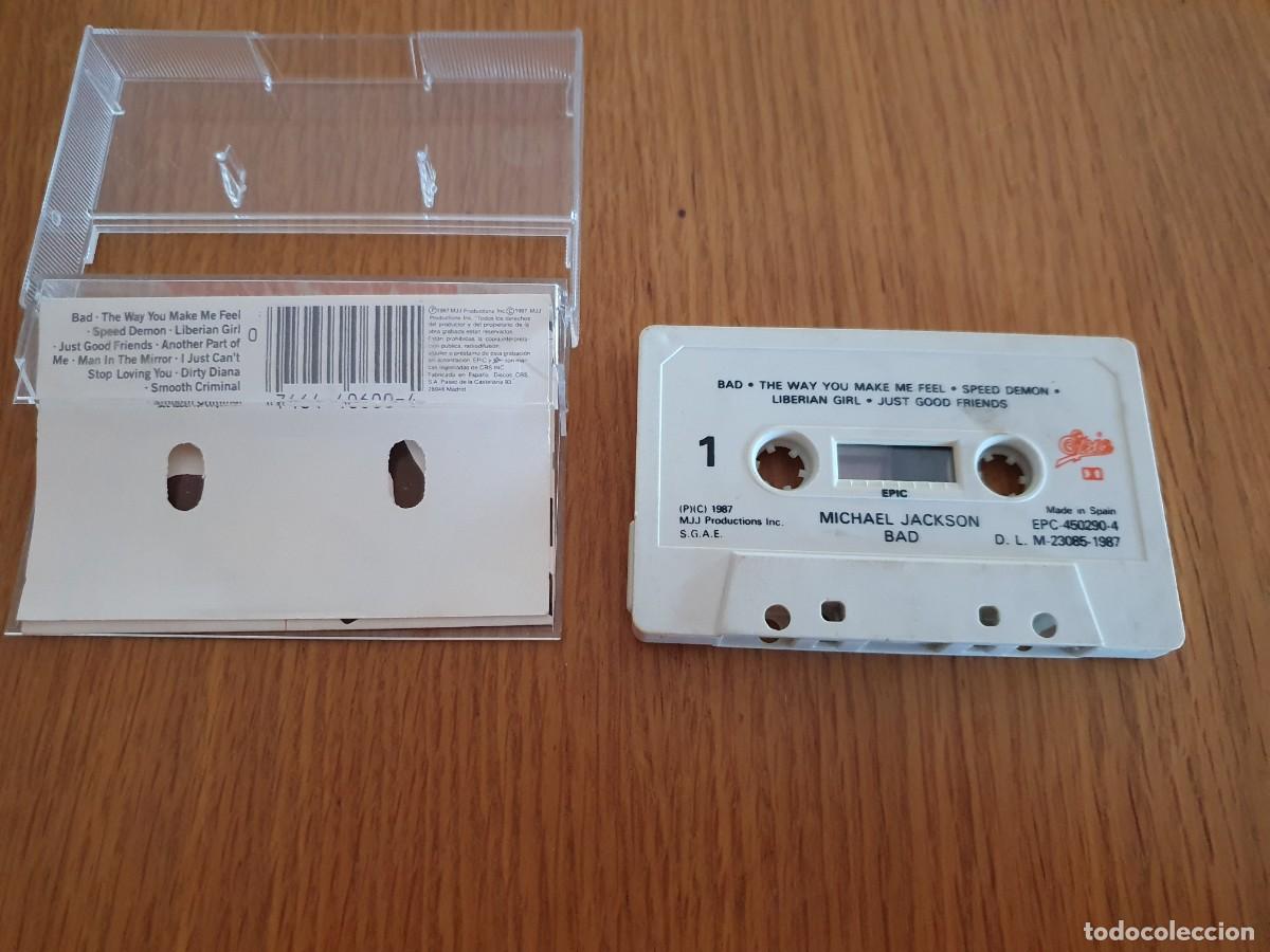 Casetes antiguos: Casete Michael Jackson - BAD - 1987 - Espa&ntilde;a - Foto 4