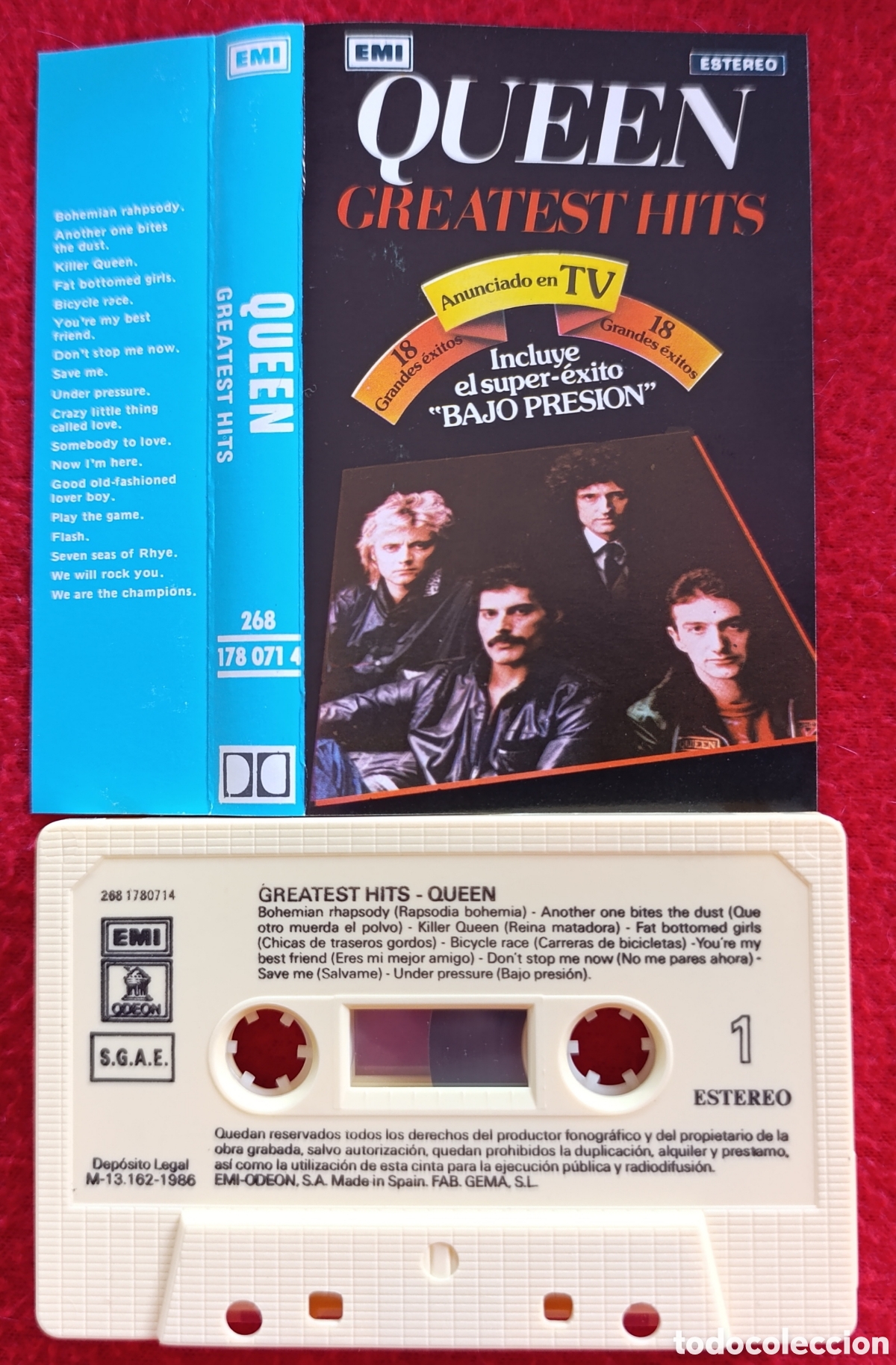 Casetes antiguos: QUEEN - GREATEST HITS CASSETTE 1986 EDICION ESPA&Ntilde;OLA IMPECABLE!!!