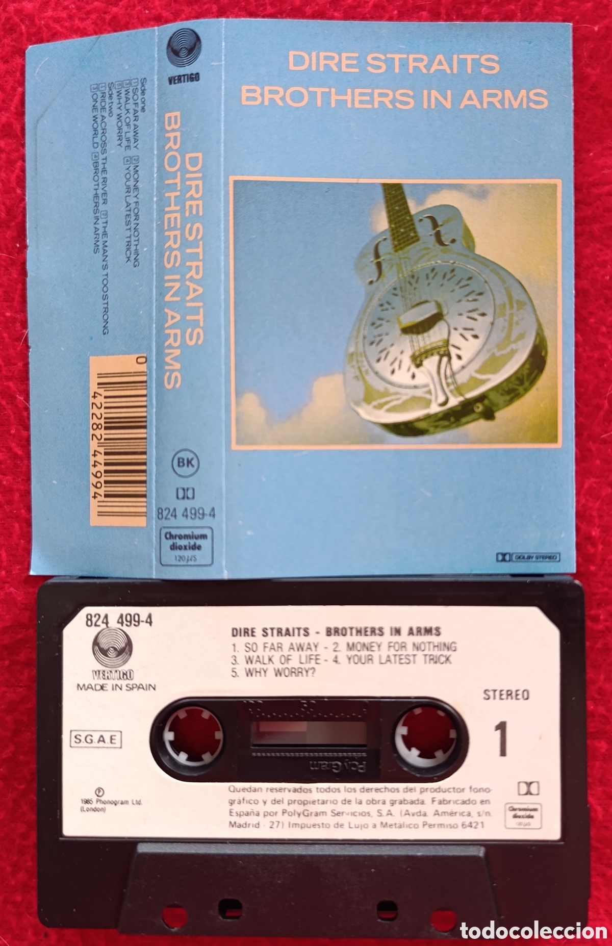 Alte Kassetten: DIRE STRAITS - BROTHERS IN ARMS CASSETTE 1985 PRIEMERA EDICION ESPA&Ntilde;OLA - IMPECABLE