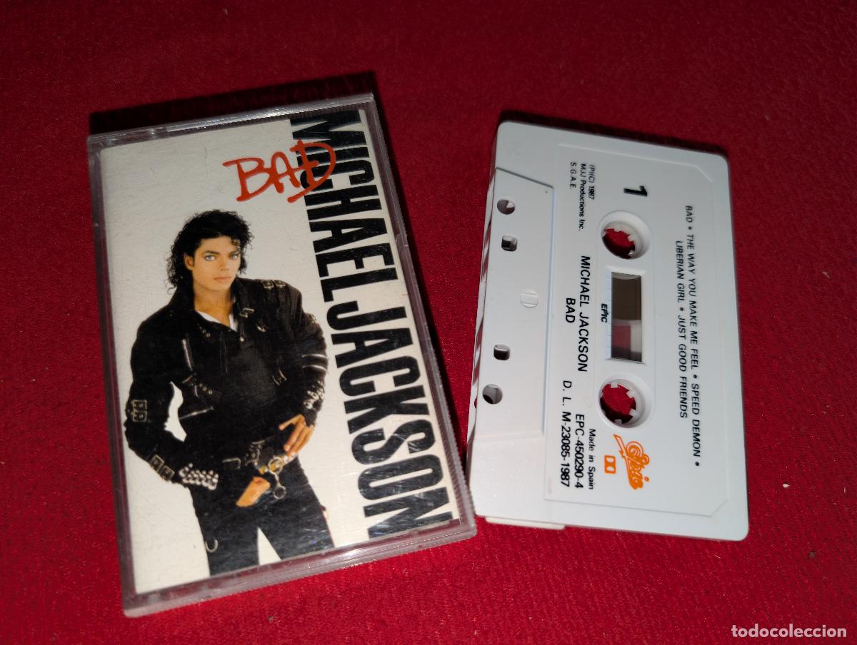 Casetes antiguos: MICHAEL JACKSON Bad K7 CASSETTE 1987 Epic ESPA&Ntilde;A SPAIN