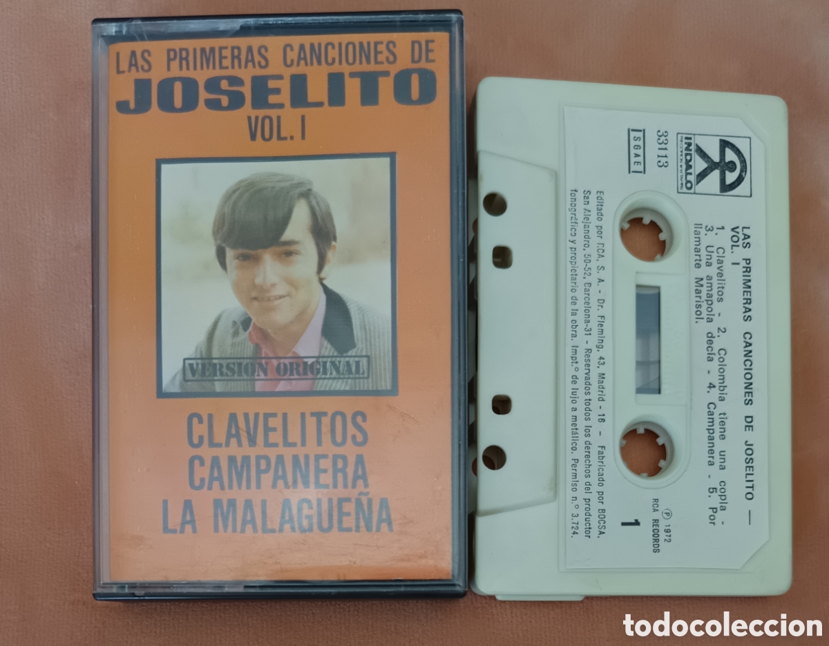 Casetes antiguos: LAS PRIMERAS CANCIONES DE JOSELITO VOL. 1 - Casete