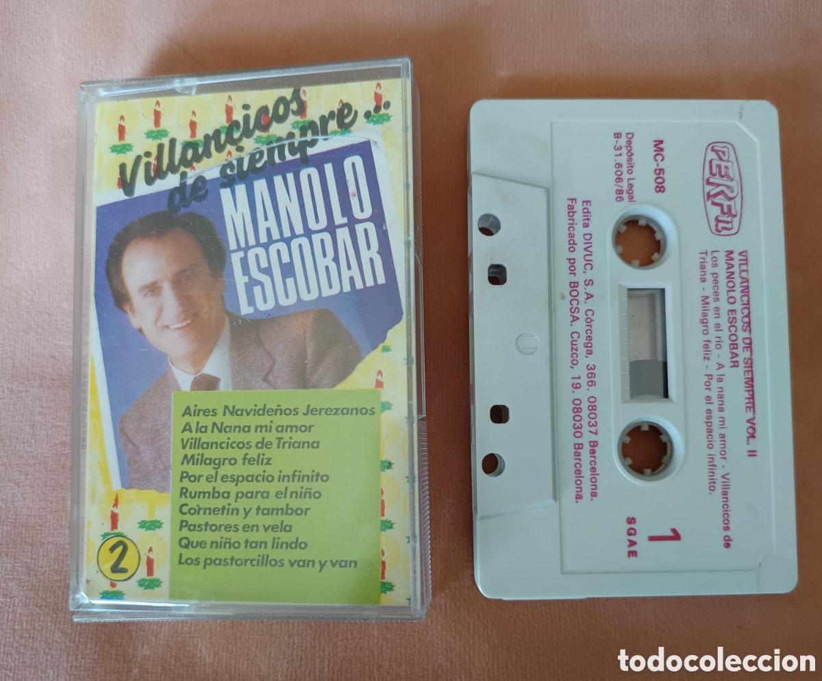 Casetes antiguos: MANOLO ESCOBAR - Villancicos de siempre Vl. II - Casete