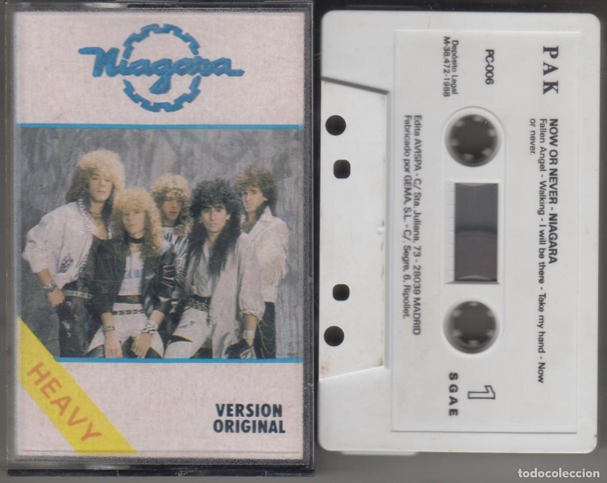 Casetes antiguos: Ni&aacute;gara cassette Now or never 1988 Heavy rock