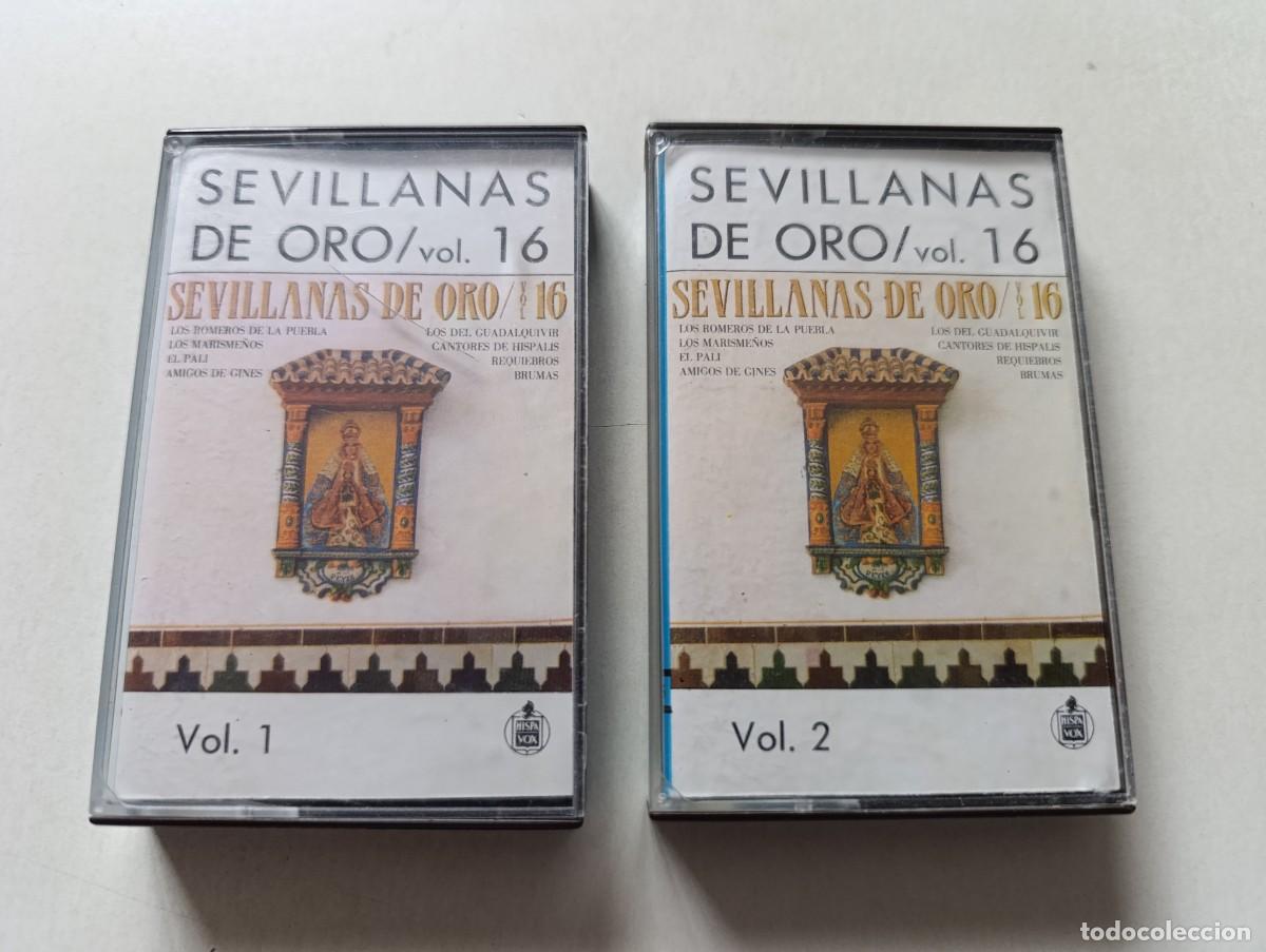 Casetes antiguos: SEVILLANAS DE ORO Vol. 1 y 2 Cinta de Cassette 1986 Casete Cantores de H&iacute;spalis Brumas Requiebros