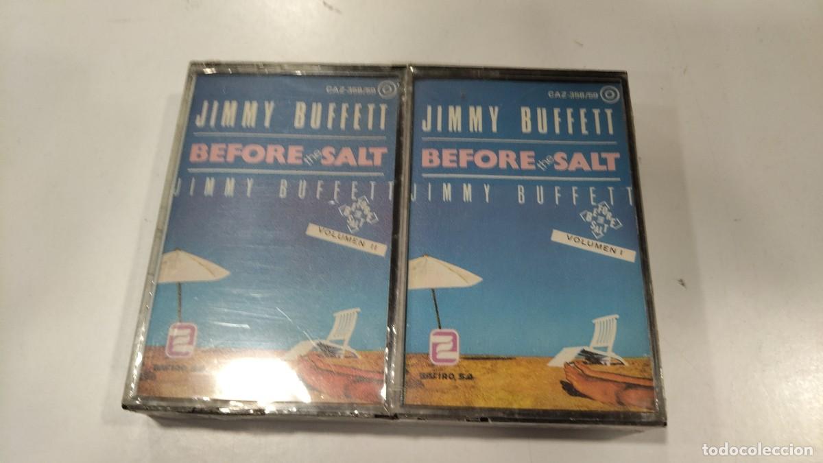 Casetes antiguos: 0526-CASSETTE DOBLE JIMMY BUFFETT BEFORE THE SALT PRECINTADO