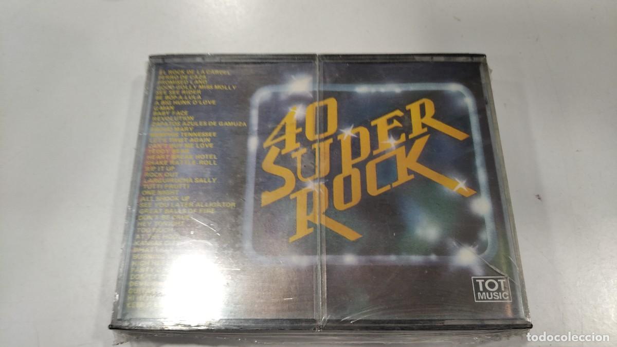 Casetes antiguos: 0526-CASSETTE DOBLE -40 SUPER ROCK- PRECINTADO
