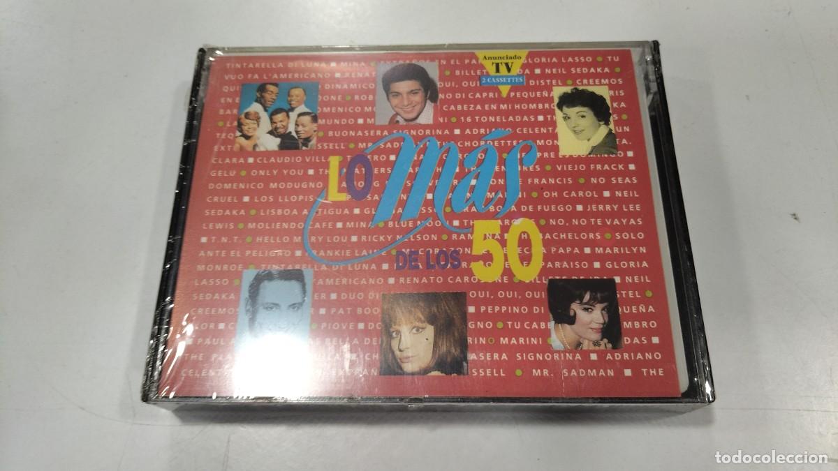 Casetes antiguos: 0526-CASSETTE DOBLE -LO MAS DE LOS 50 - PRECINTADO