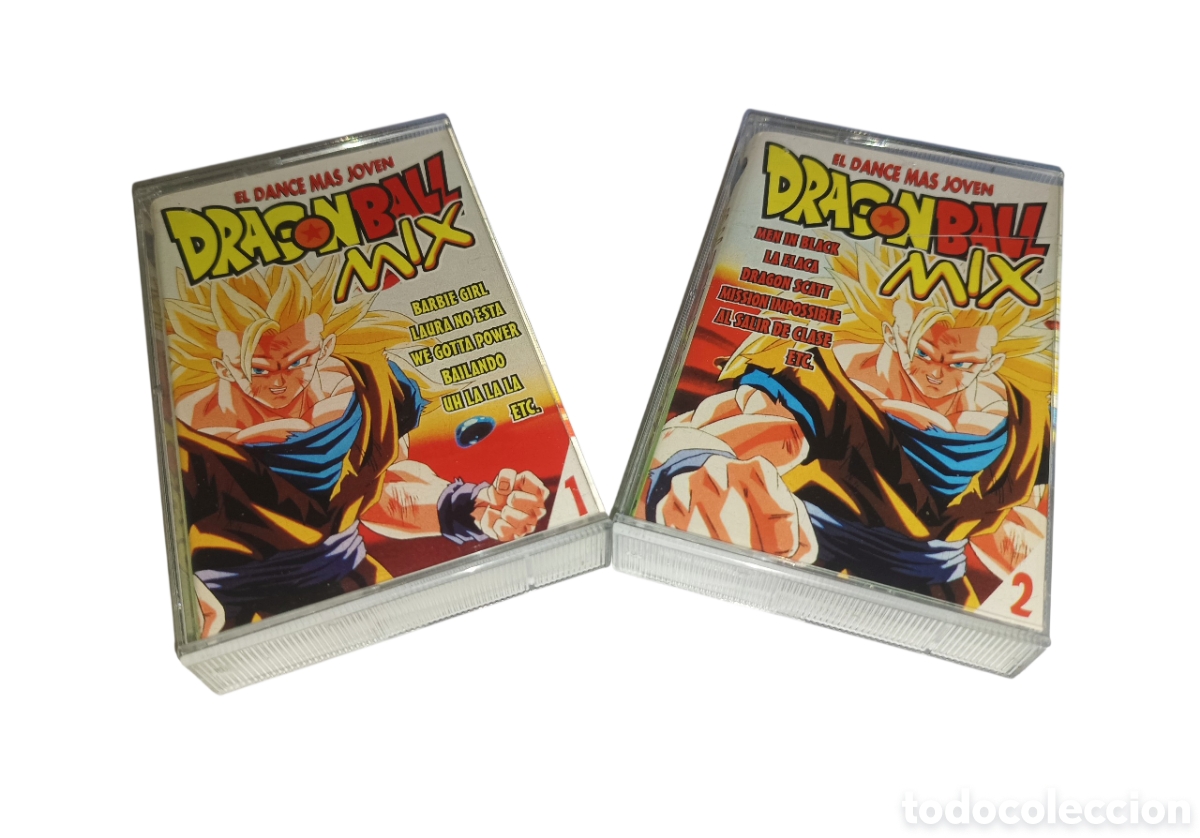 Casetes antiguos: Cassette doble Drag&oacute;n Ball Mix - El Dance m&aacute;s joven. Bola de Drac Volumen 1 y Volumen 2