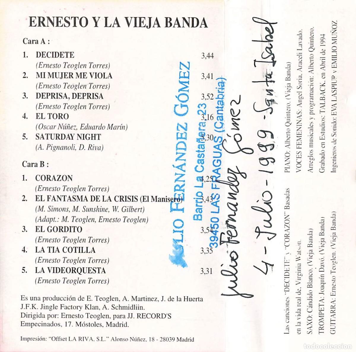 Casetes antiguos: La Vieja Banda - Dec&iacute;dete (Cassette)