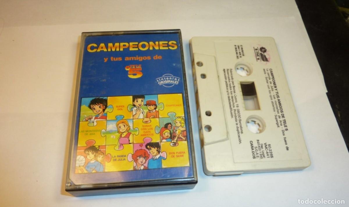 Casetes antiguos: CAMPEONES Y TUS AMIGOS DE TELE 5 // 1990 // CASETE