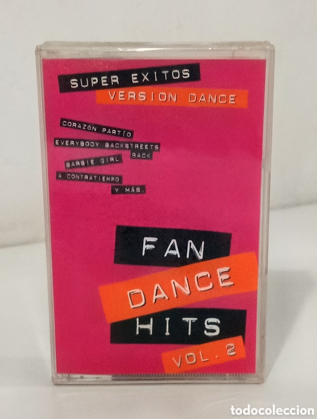 Casetes antiguos: FAN DANCE HITS VOL.2 - SUPER &Eacute;XITOS VERSI&Oacute;N DANCE - CASSETTE PRECINTADO - Foto 2