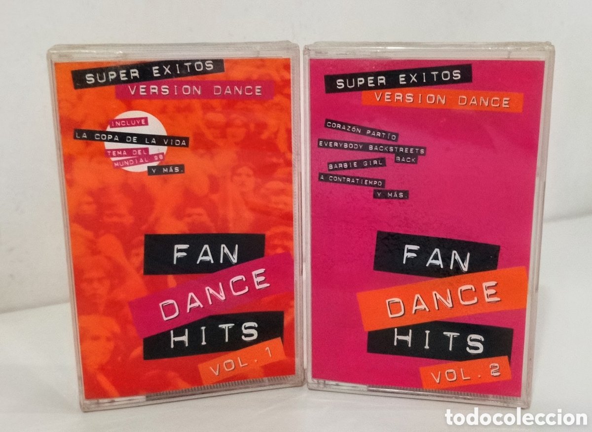 Casetes antiguos: FAN DANCE HITS VOL1+VOL2 - S&Uacute;PER &Eacute;XITOS VERSI&Oacute;N DANCE - CASSETTE PRECINTADO