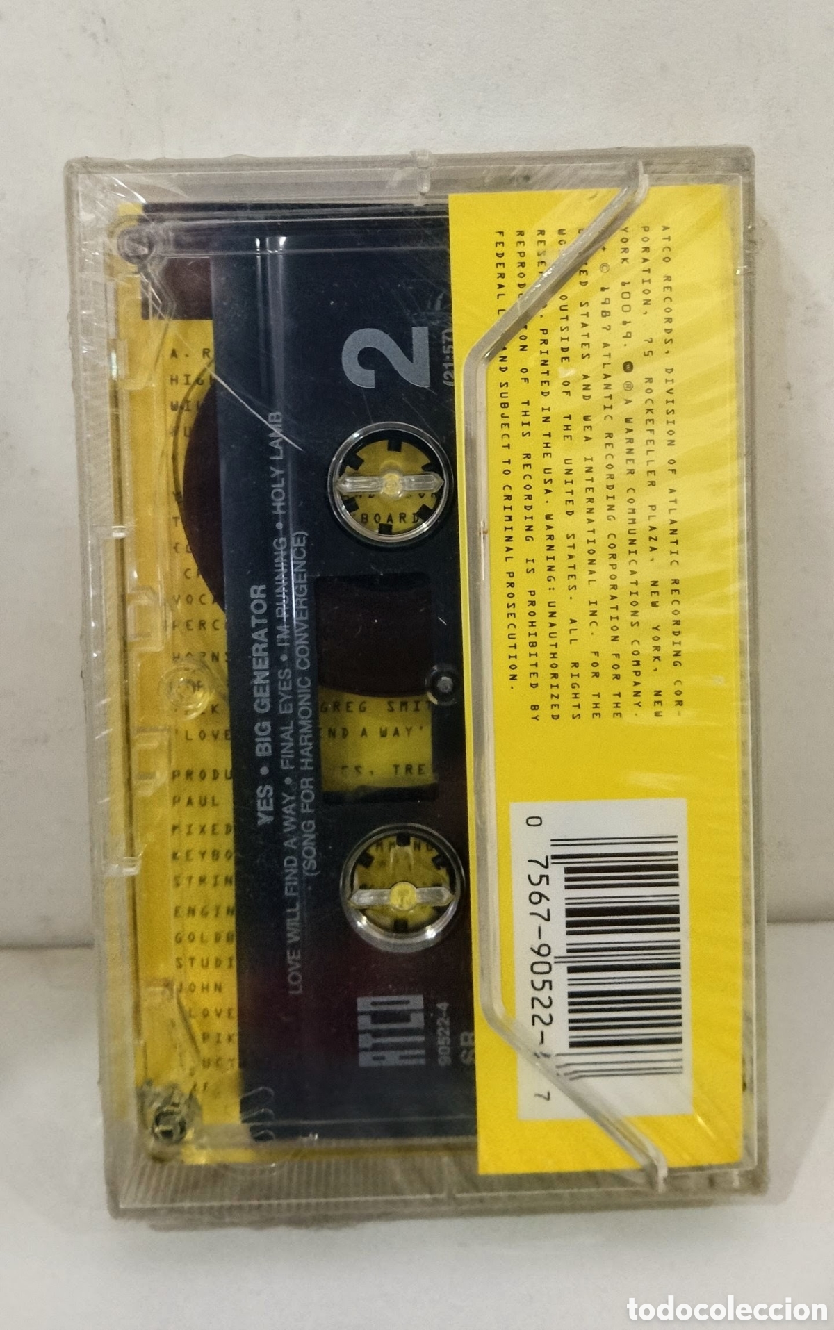Casetes antiguos: YES - BIG GENERATOR. CASSETTE PRECINTADO. A&Ntilde;O 1987 - Foto 3