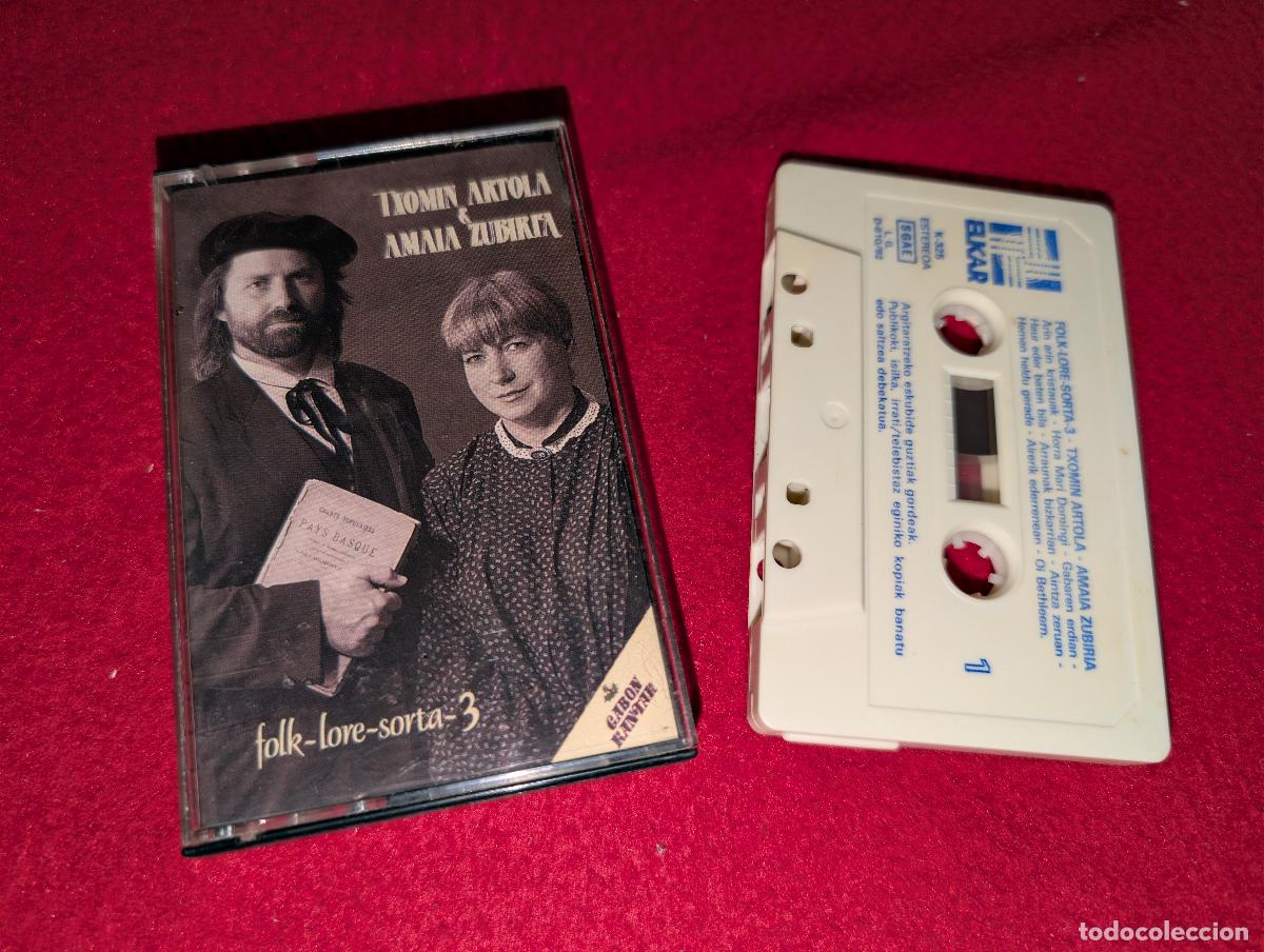 Casetes antiguos: TXOMIN ARTOLA & AMAIA ZUBIRIA Folk lore sorta 3 K7 CASSETTE 1992 Elkar HAIZEA