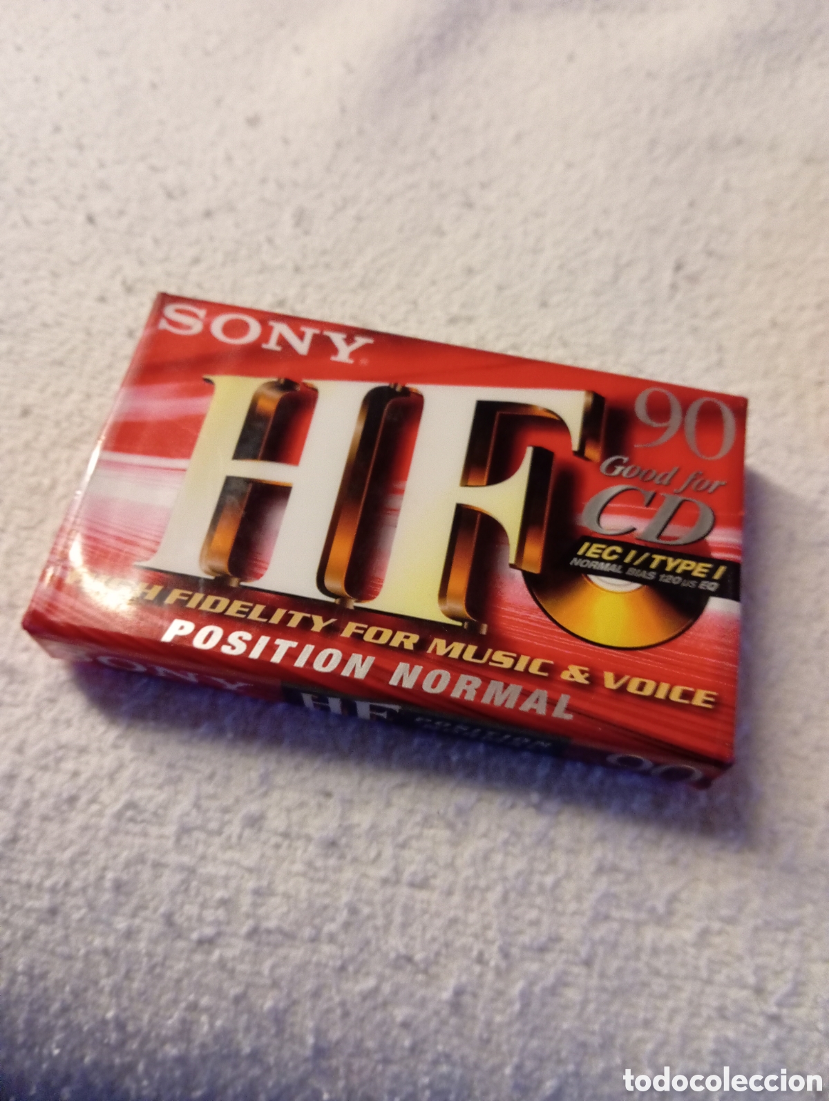 Casetes antiguos: Sony HF90 Cassette Virgen 90 Minutos IEC I Type I &ndash; Precintada &ndash; Vintage Retro Audio Tape