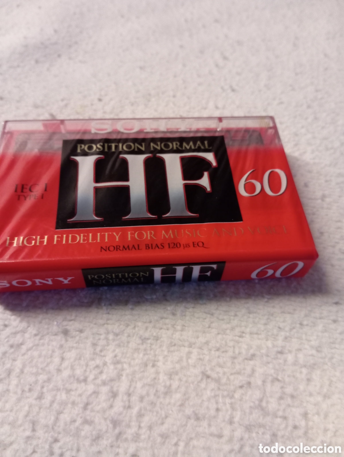 Casetes antiguos: Sony HF60 Cassette Virgen IEC I Type I 60 Minutos &ndash; Precintada &ndash; Vintage Audio Tape Retro