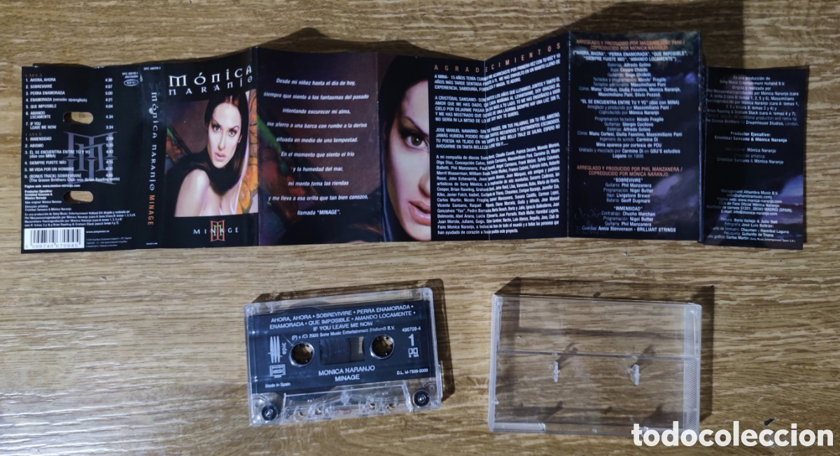 Casetes antiguos: Cassette M&oacute;nica Naranjo - Minage (2000) - Foto 2