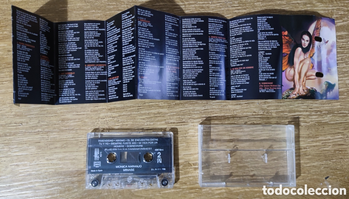Casetes antiguos: Cassette M&oacute;nica Naranjo - Minage (2000) - Foto 3