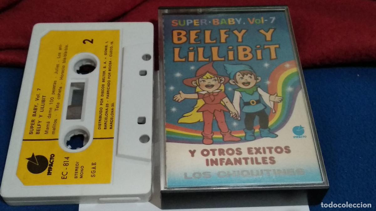Casetes antiguos: BELFY Y LILLIBIT Y OTROS &Eacute;XITOS INFANTILES - SUPER BABY VOL 7 (LOS CHIQUITINES) CASETE 1983 IMPACTO