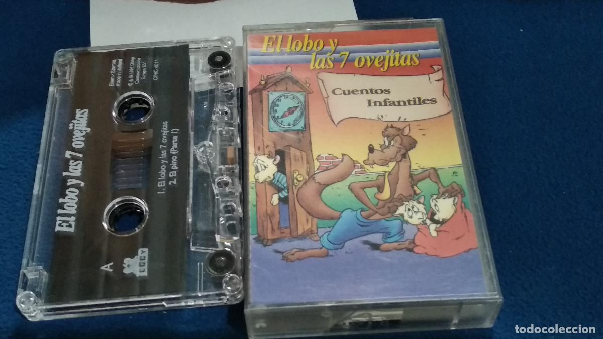 Casetes antiguos: CUENTOS INFANTILES / EL LOBO Y LAS 7 OVEJITAS, EL MU&Ntilde;ECO DE NIEVE Y LA ESTUFA, EL 1996 DISKY. CASETE