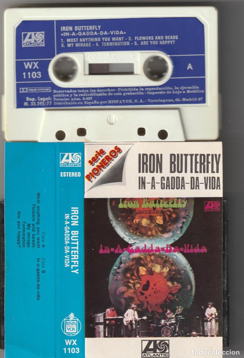 Casetes antiguos: IRON BUTTERFLY - IN-A-GADDA-DA-VIDA (CASSETTE ATLANTIC-HISPAVOX 1977 ESPA&Ntilde;A)