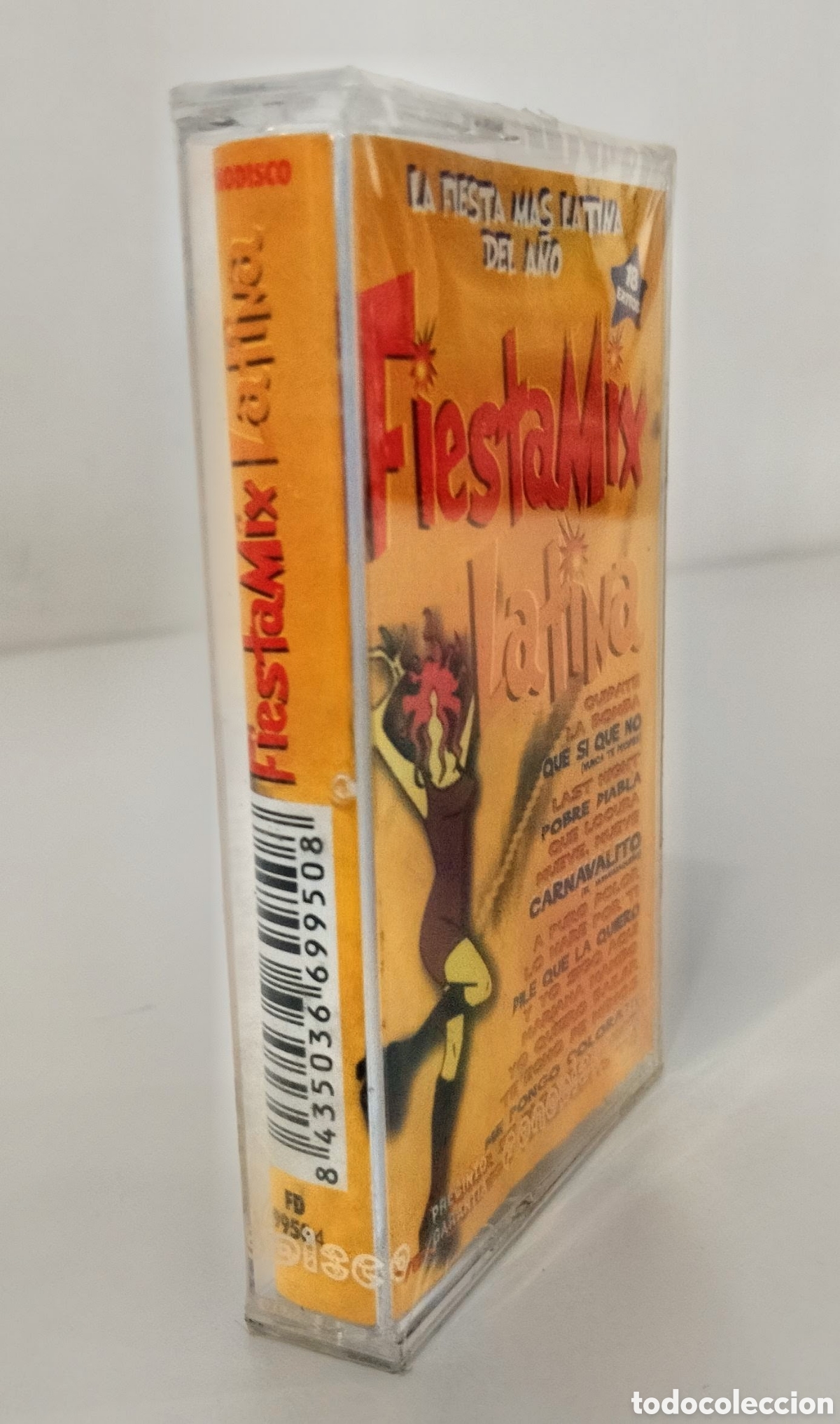 Casetes antiguos: FIESTA MIX LATINA CASSETTE PRECINTADO - Foto 2