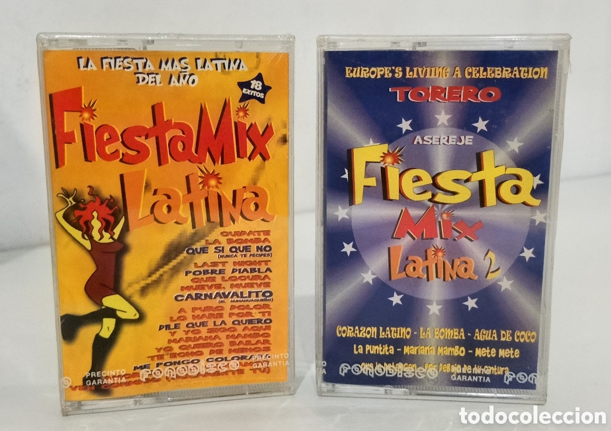 Casetes antiguos: PACK FIESTA MIX LATINA (1+2) - CASSETTE PRECINTADO