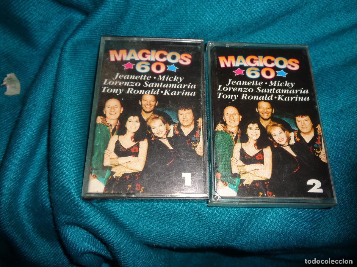 Casetes antiguos: MAGICOS 60. VOL. 1 Y 2. JEANETTE, KARINA, MICKY...DIVUCSA, 1994. 2 CASETE&acute;S