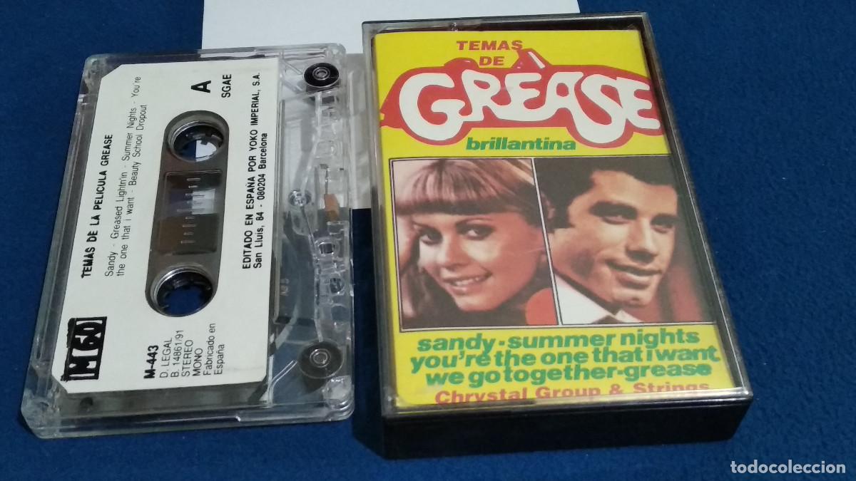 Casetes antiguos: GREASE BRILLANTINA / TEMAS DE LA PEL&Iacute;CULA / CHRYSTAL GROUP & STRINGS - CINTA CASETE 1991 M 60