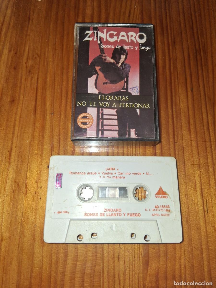 Casetes antiguos: Casete cinta de m&uacute;sica Zingaro sones de llanto y fuego llorarar no te voy a perdonar