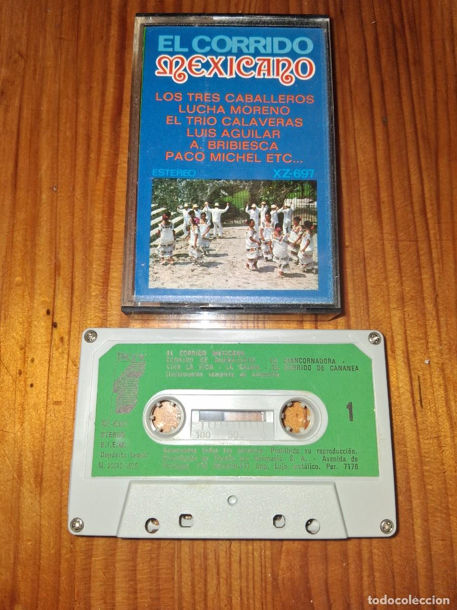 Casetes antiguos: Casete cinta de m&uacute;sica El corrido mexicano Lucha moreno Luis Aguilar Paco Michel El trio calaveras