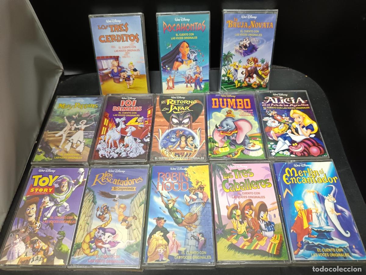 Casetes antiguos: LOTE de 13 CASETES peliculas DISNEY Cuentos con las voces Oficiales: Mary Poppins, Toy Story, Robin