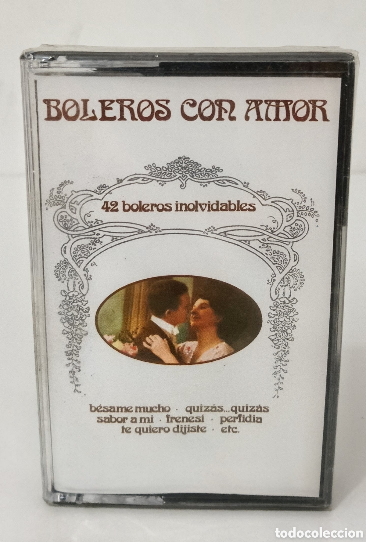 Casetes antiguos: BOLEROS CON AMOR - 42 BOLEROS INOLVIDABLES - CASSETTE PRECINTADO