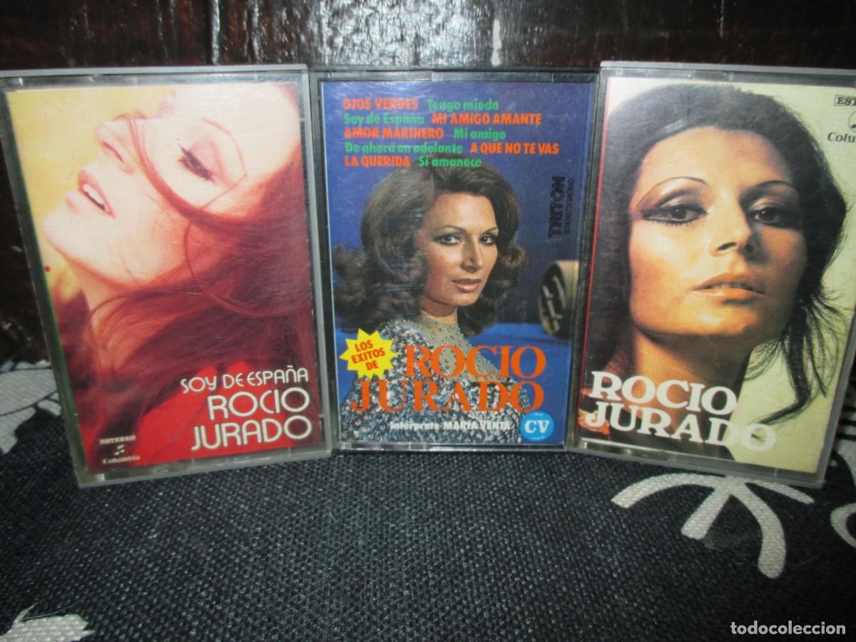 Casetes antiguos: 418- Lote 3 Cintas Cassette Roc&iacute;o Jurado (Incluye Edici&oacute;n Columbia 1973)