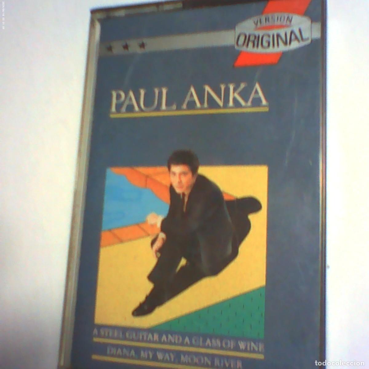 Casetes antiguos: cinta casete paul anka. a steel guitar and a glass of wine. ariola 1990 spain (seminueva)