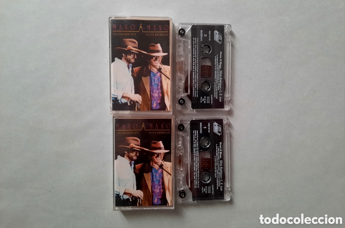 Casetes antiguos: MANO A MANO//LUIS EDUARDO AUTE-SILVIO RODRIGUEZ//1993//2 CASETES//ARIOLA