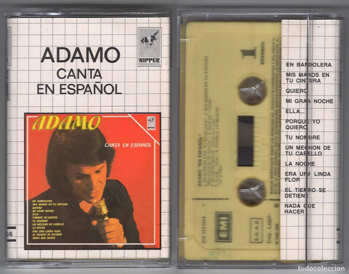 Casetes antiguos: Casete Adamo. Canta en espa&ntilde;ol -EMI, 1986-