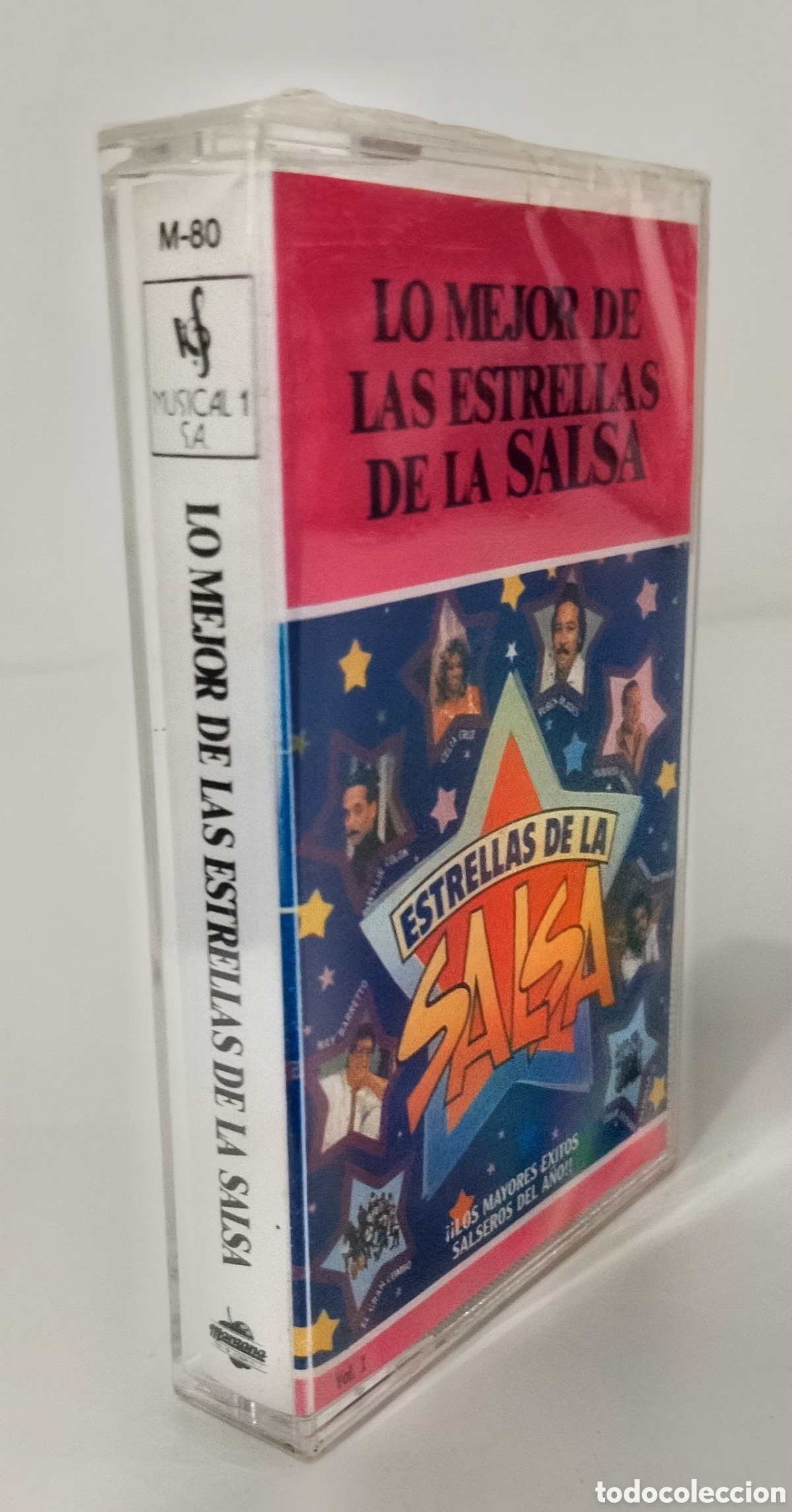 Casetes antiguos: LO MEJOR DE LAS ESTRELLAS DE LA SALSA - CASSETTE PRECINTADO - Foto 2